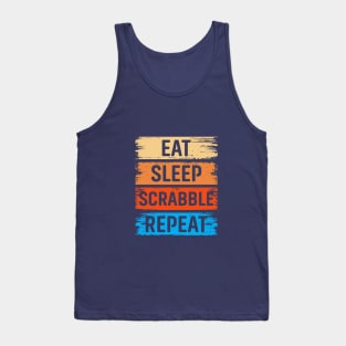 Eat Sleep Scrabble Repeat Tank Top